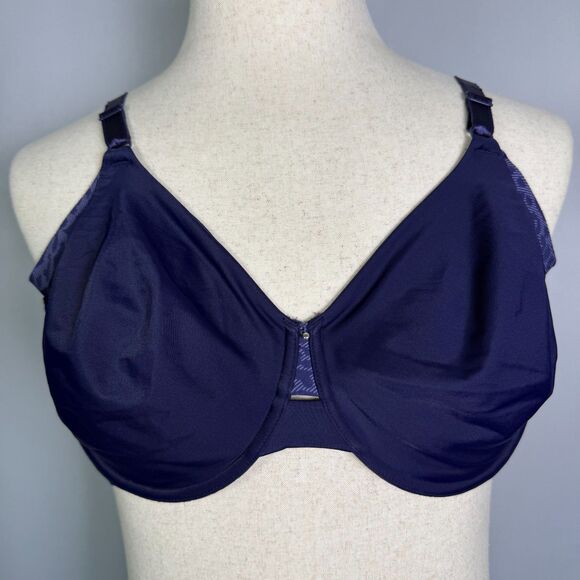 Olga Leopard Animal Print Bra Sz 40DD Purple Underwire No Side Effects 2/$15 - Picture 1 of 13